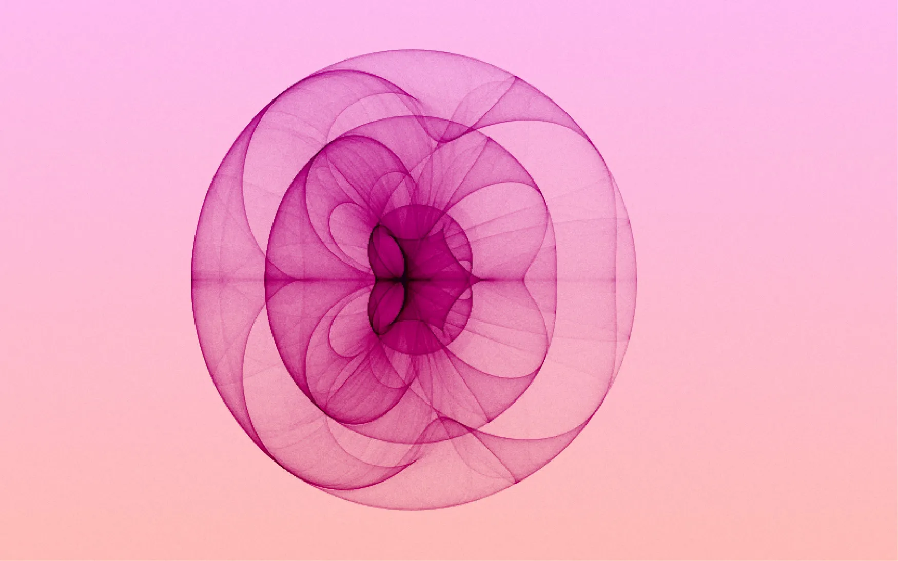 Iteration Painting, by Andreia Gill - Based on the attractor equations written by Peter De Jong. Image by Andrea Gill